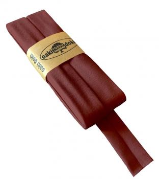 Oaki Doki Jersey Schrägband gefalzt 3m Coupon Rostbraun
